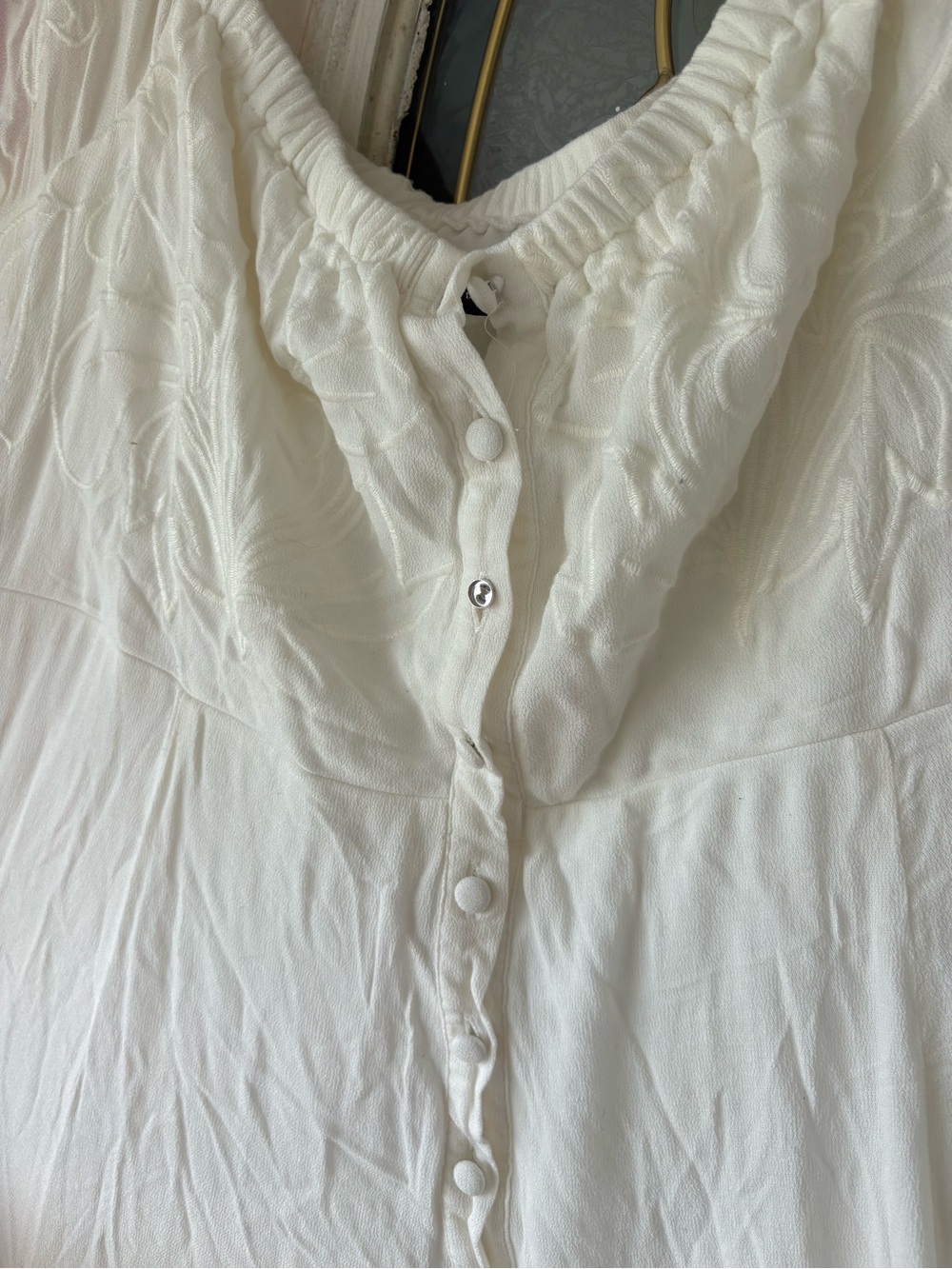 torrid Ivory Button-Front Maxi Dress - Picture 5 of 12